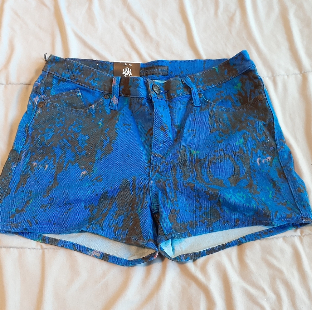 Rock & Republic Paint Splattered Denim Shorts-Sz12